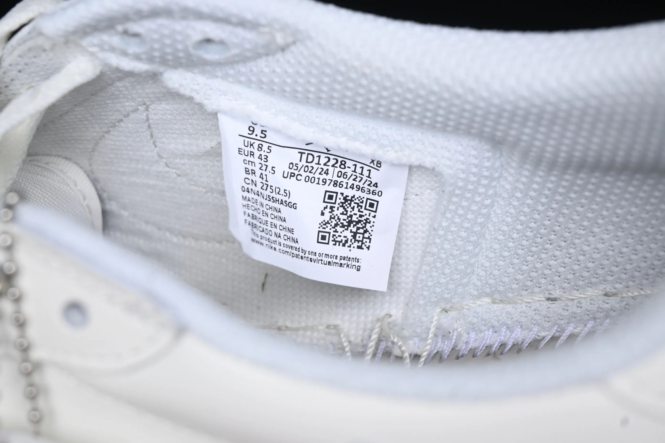 All categories Air Jordan Jordan series basketball shoes Air Jordan 1 Low Pure original Travis Scott x Air Jordan Low OG SP AJ1 Joe 1 TS joint barb low-top family and friends limited pure white TD1228-111